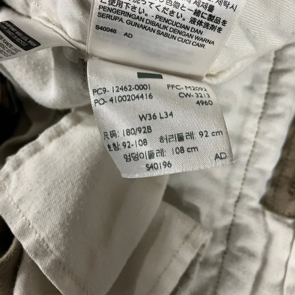 Levis Cargo Pants Men 36x31 Green Camo Outdoor Army Utility Grunge‎ Gorpcore y2k